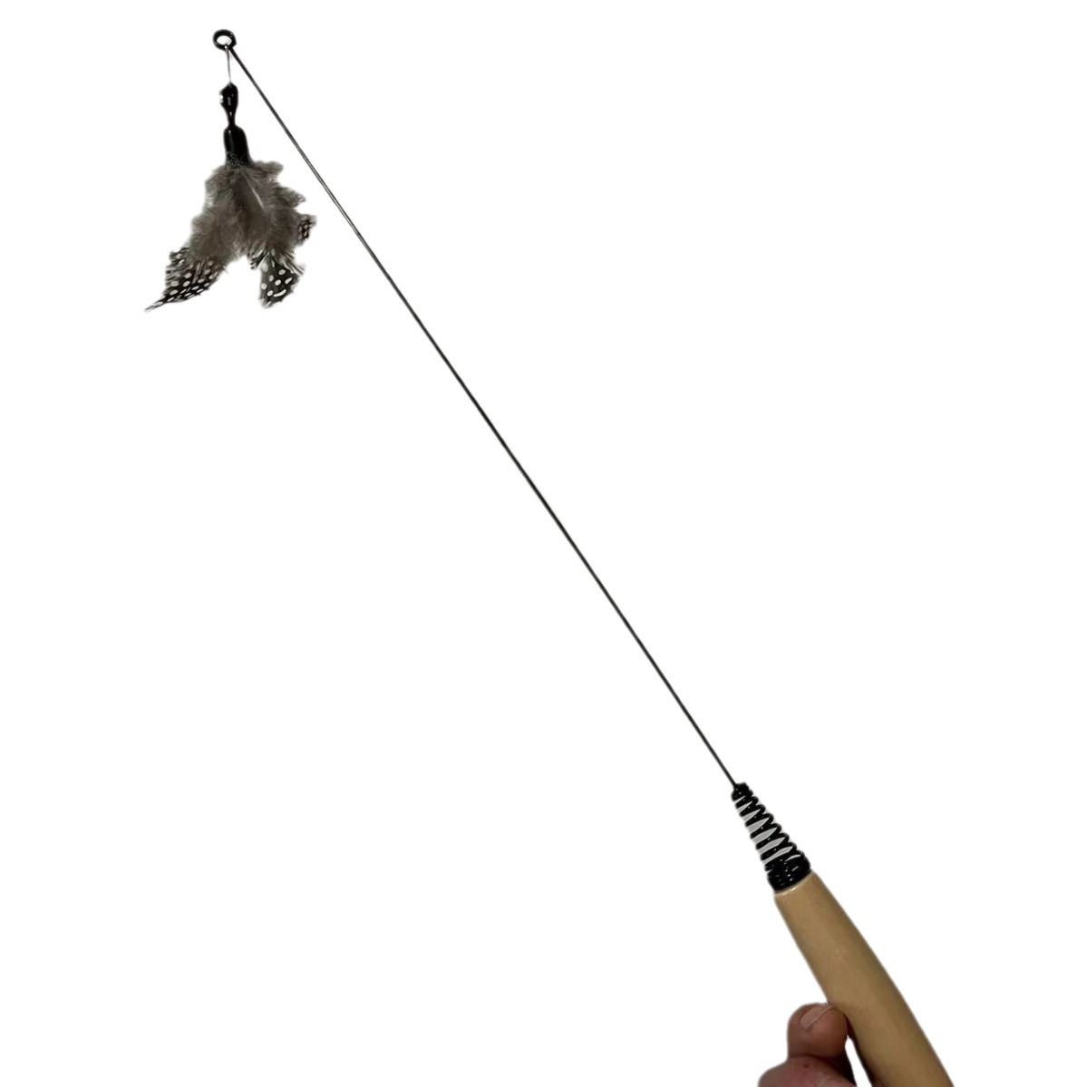 CFA competition-level wooden handle cat teaser same style wooden handle cat teaser v - Image 2